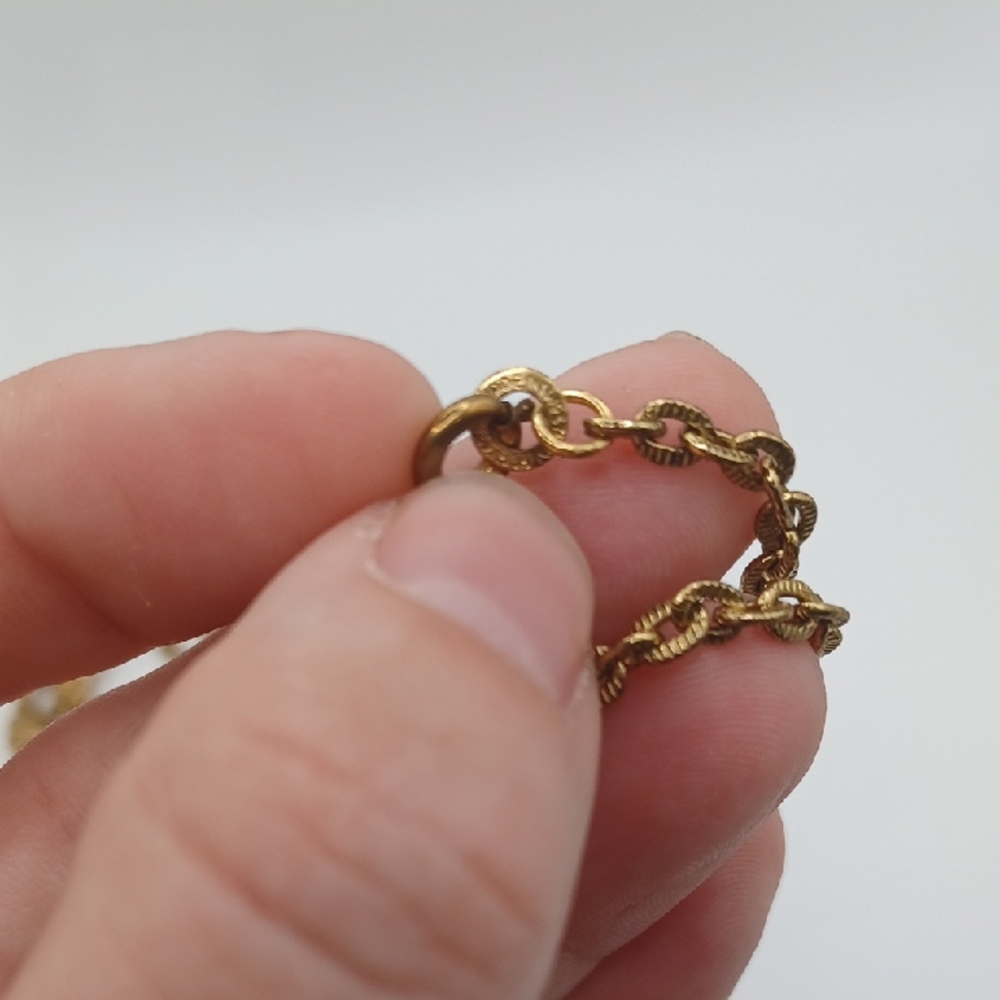 Western Germany Floral Gold Tone Filigree Jewelry Set - Picture 8 of 10